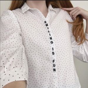 “Smiling Is Fun” Button Down